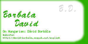 borbala david business card